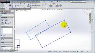 SolidWorks Tutorial 6  Rectangles using and types, center line