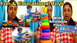 Fun & Educational Toys Review | Geometric Blocks, Water Paints & Ring Teddy Stack Unboxing! screenshot 2