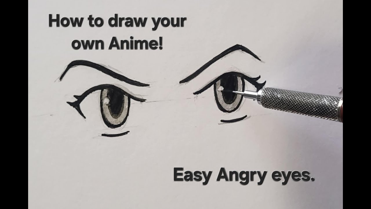 How to draw angry anime eyes #eyes #nose #mouth #anime #cute # ...