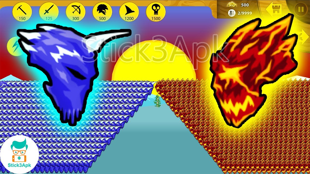 EPIC STICKMAN X9999 ARMY ICE VS LAVA VS FINAL BOSS | Stick War Legacy Mod | Stick3Apk