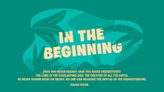 In the Beginning | Early Childhood Lesson 3