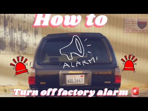 How to Fix or Disconnect 1996 to 2002 Toyota 4Runner Factory Alarm from always going off. 3rd Gen