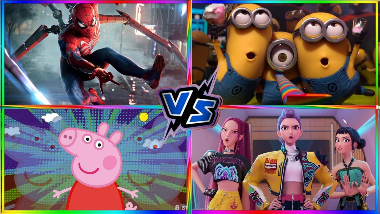 SPIDERMAN & MINION & PEPPA PIG & KPOP DEMON HUNTERS  46