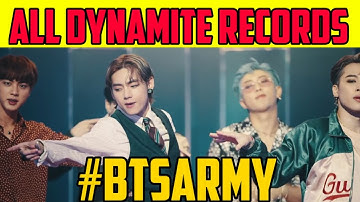 All Top 5 Records Of BTS Dynamite Music Video On Youtube