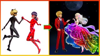 Miraculous: Ladybug Catnoir Transformation In Party - Miraculous Cartoon Art