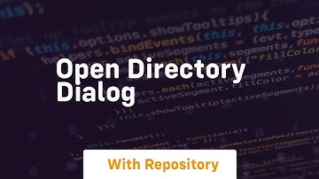 open directory dialog