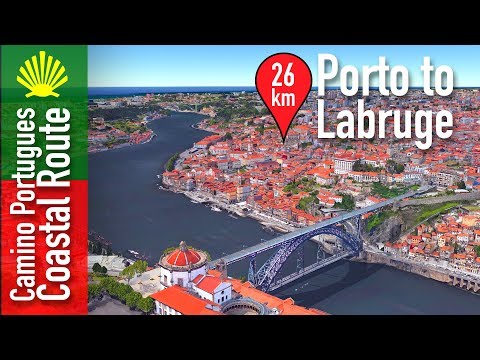 Camino Portuguese Map 01 | Coastal | Porto to Labruge 26.24 km