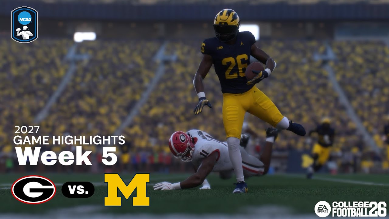#7 Georgia vs. #2 Michigan Game Highlights | 2027 Week 5 CFB 26 - YouTube