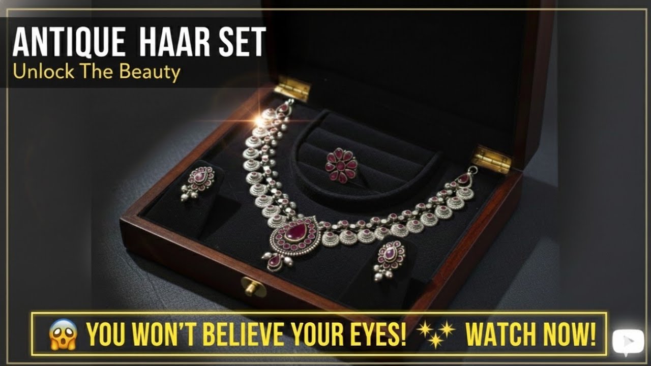 New latest jewellery|92.5 silver jewellery|Antique Silver haar set| 