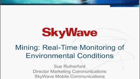TRAILER: Mining: Real-Time Monitoring of Environmental Conditions