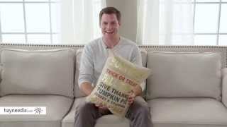 Fall Words Glitter Metallic Decorative Pillow - Product Review Video