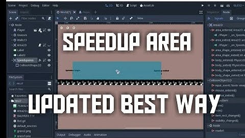 How to make SpeedupArea in Best way (UPDATED!) in Godot 3.1.1