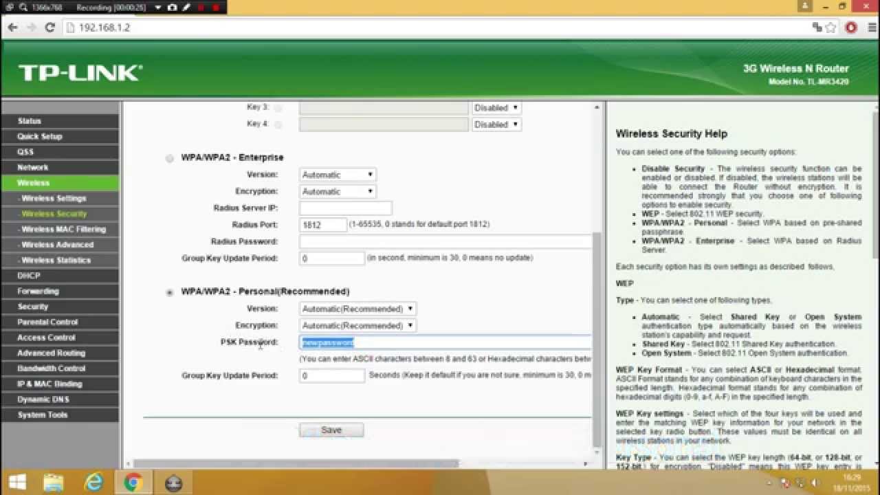 Cara Merubah Password Wifi Tp Link Tl Mr3420 Youtube