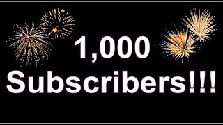 1,000 Subscribers - Thanks guys/gals
