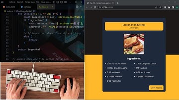ASMR Programming - Recipe App With Javascript - No Talking