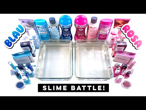 BLAU vs PINK SLIME!!! Nur dm Produkte mischen! Alles in einer Farbe! Lila Schleim ASMR