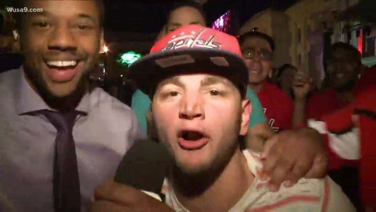 Caps fans mob reporter after Game 4 win in DC