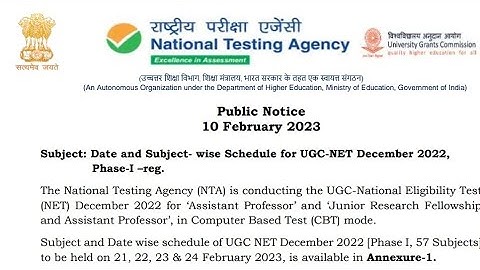 UGC NET 2023 EXAM DATE SHEET | UGC NET 2023 ADMIT CARD