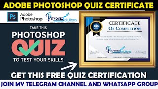 Adobe Photoshop Certificate | Free Online Quiz on Adobe Photoshop with Free Certification screenshot 3