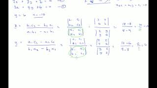 Determinants - Solution of Simultaneous Equations