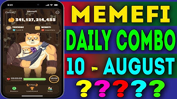 Memefi Daily Combo 10 August 2024 | today memefi 2,000,000 coin