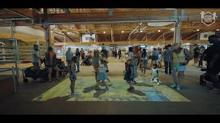 10,000-Lumen Interactive Floor on Bare Concrete