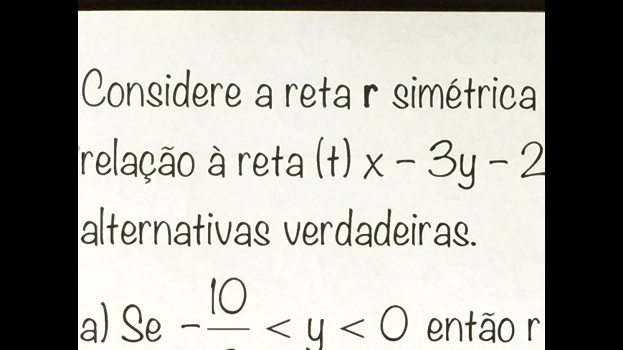1000QMat | EXTRA - AFA anulada - Geometria Analítica: Retas - Simetria de retas impossible dream lyrics