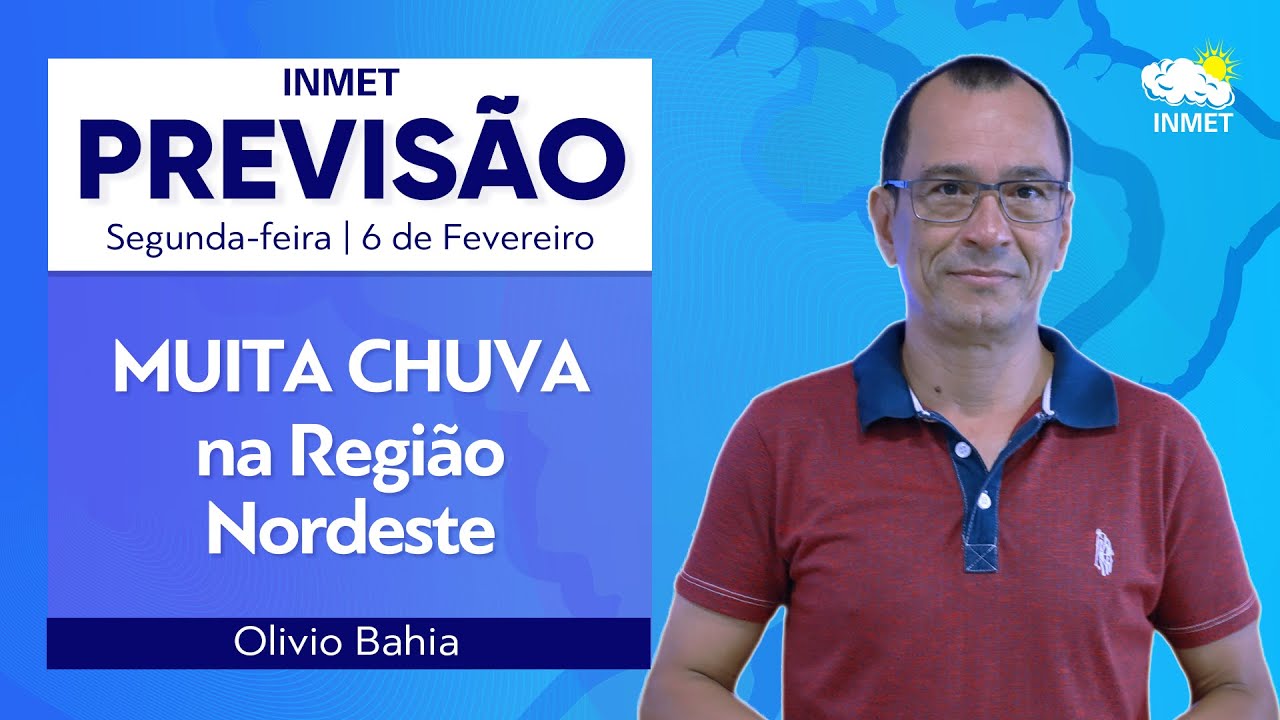 Muita chuva na Região Nordeste! Previsão para HOJE (06/02/2023)!