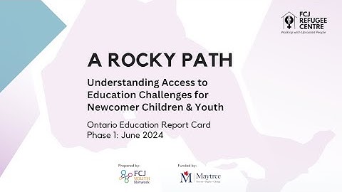 A Rocky Path: Understanding Access to Education Challenges for Newcomer Children and Youth