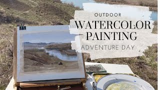 Plein Air 🤩 Watercolor Painting Demonstration: Idaho