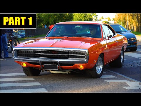 INSANE Muscle Cars Arriving to a Car Meet - Vantaa Cruising 9/2020 PART 1