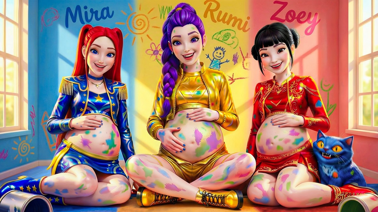 🤰✨ Rumi Golden Vs Zoey Ruby Vs Mira Diamond PREGNANT Version | K-Pop Demon Hunters