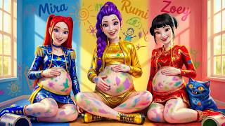 Rumi Den Vs Zoey Ruby Vs Mira Diamond Pregnant Version K-Pop Demon Hunters