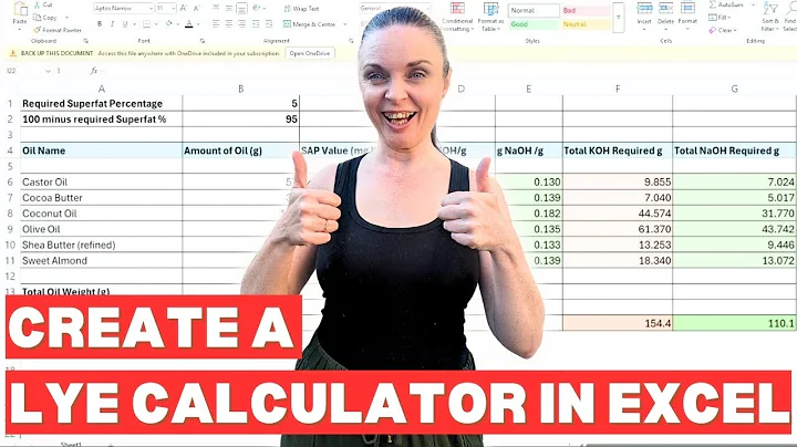 How To Create Your Own Lye Calculator For Use In Soap Making