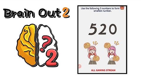 Brain Out 2 Level 174 || use the following 3 numbers to form smallest number Gameplay