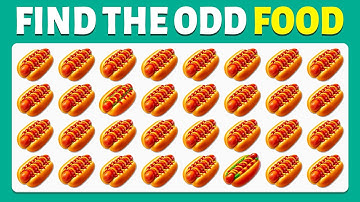Find the ODD One Out - Junk Food Edition 🌭🍰🍩 Easy, Medium, Hard - 30 Levels | Cow Quiz