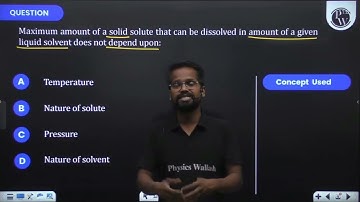 Maximum amount of a solid solute that can be dissolved in amount of a given liquid solvent does ....