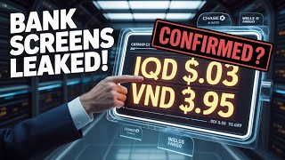 💵 CHASE & WELLS FARGO SCREENS SHOW Iraqi Dinar $5.03 + VND $3.95! 🔥 Is This the RV Moment ⏳💥