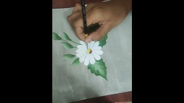 One Stroke Painting | How to paint a Daisy | Step by Step #Shorts