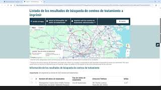 Cómo imprimir los resultados de búsqueda–Tutorial FindTreatment.gov