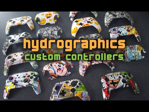 Hydrographic dipped PS5 and Xbox controller shells