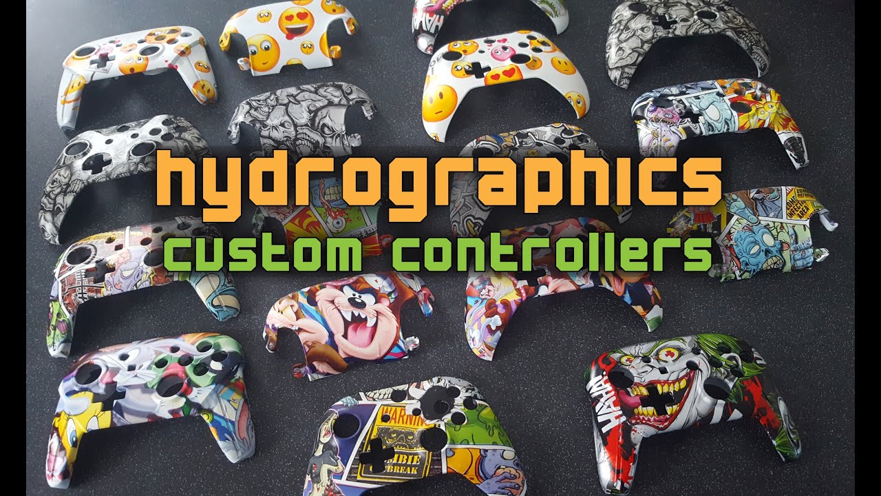 Hydrographic dipped PS5 and Xbox controller shells