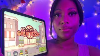 ASMR | Let’s Play Good Pizza, Great Pizza | Gum Chewing, Relaxing whispers and Gentle Taps