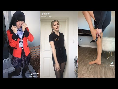 TikTok Best 20 nylon pantyhose Girls Compilation #43