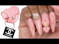 CHANEL Inspired Nails - Pink Heart Bag - ASMR