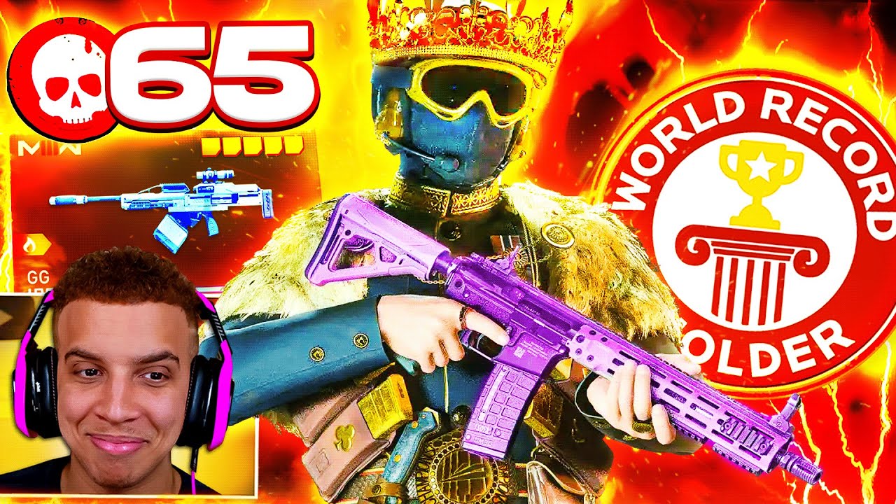 65 KILLS SOLO WORLD RECORD in Warzone 3! (META LOADOUT) - YouTube
