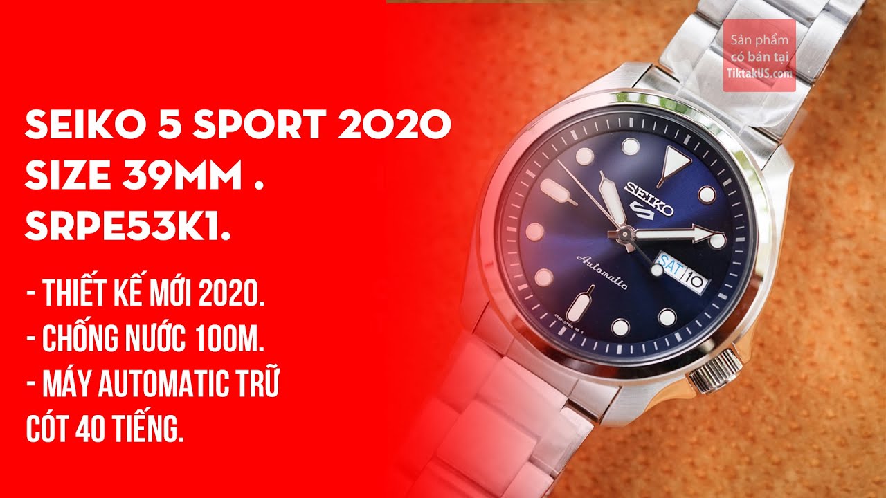 Đồng hồ Seiko 5 Sport 2020 SRPE53K1 39mm chính hãng - Tiktakus