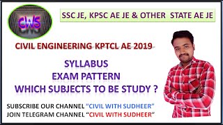 #CIVILWITHSUDHEER#   llKPTCL AE SYLLABUS AND SUBJECTS TO BE STUDY ll