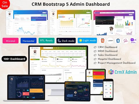 Premium Admin Template with Bootstrap 5 Admin Dashboard – CrmX