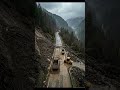 A massive landslide buried this mountain highway…